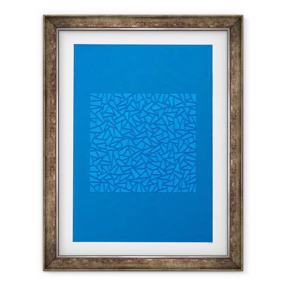 Tablou inramat - Alex Dunn - Lumea Albastra, 60 x 80 cm - - Roveli