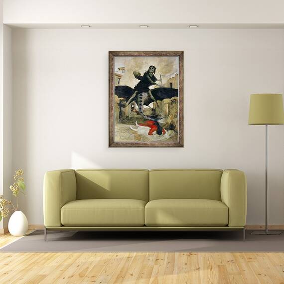 Tablou inramat - Arnold Bocklin - Ciuma, 60 x 80 cm - 2- Roveli