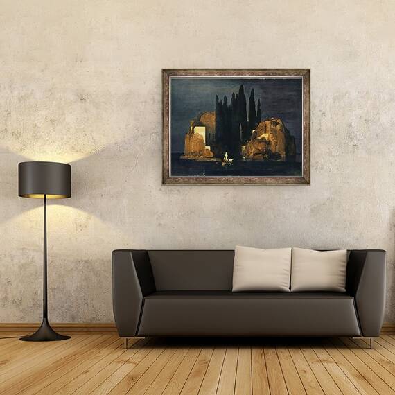 Tablou inramat - Arnold Bocklin - Insula Mortilor, 60 x 80 cm - 2- Roveli