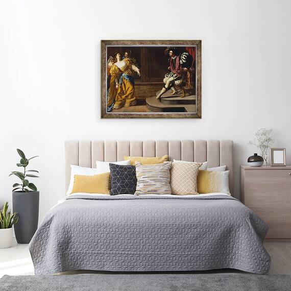 Tablou inramat - Artemisia Gentileschi - Esther inaintea lui Ahasuerus, 60 x 80 cm - 3- Roveli