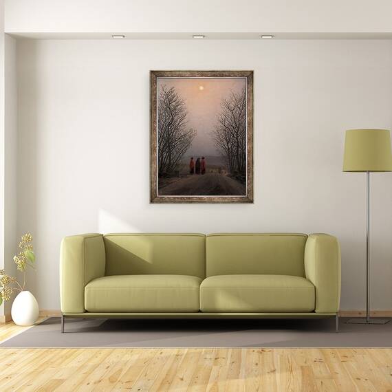 Tablou inramat - Caspar David Friedrich - Dimineata de, 60 x 80 cm - 2- Roveli