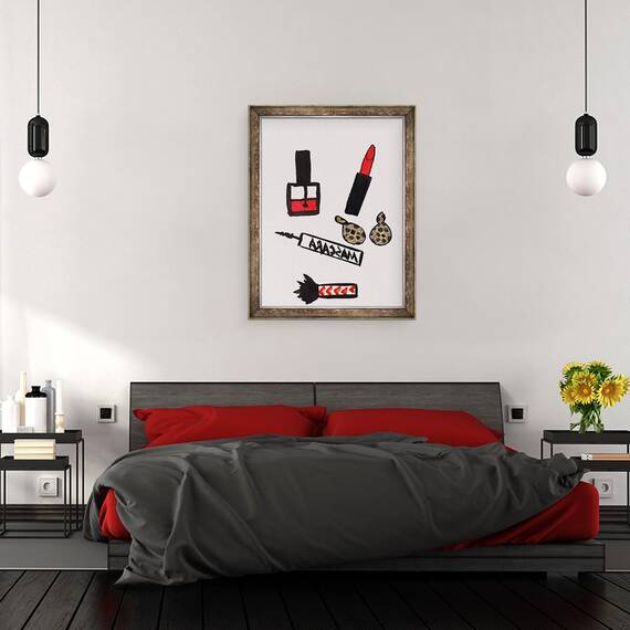 Tablou inramat - Daisy de Villeneuve - Accesorios y Machiaj, 60 x 80 cm - 3- Roveli
