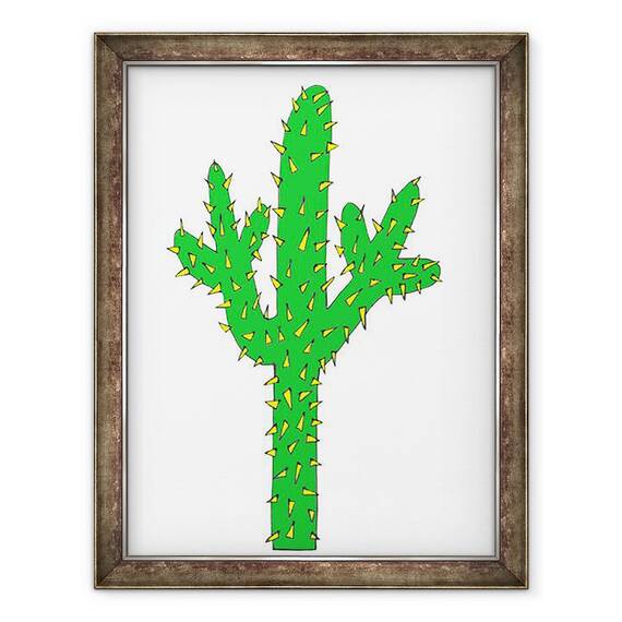 Tablou inramat - Daisy de Villeneuve - Cactus, 60 x 80 cm - - Roveli