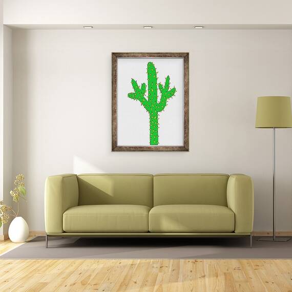 Tablou inramat - Daisy de Villeneuve - Cactus, 60 x 80 cm - 2- Roveli