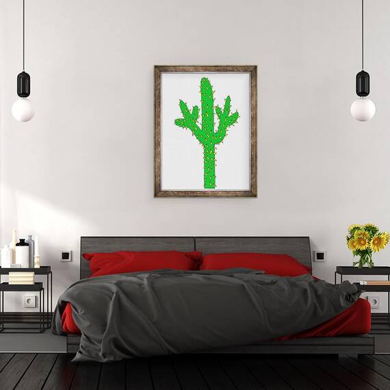 Tablou inramat - Daisy de Villeneuve - Cactus, 60 x 80 cm - 3- Roveli