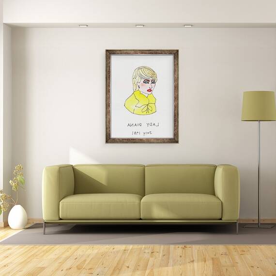 Tablou inramat - Daisy de Villeneuve - Doamna Diana, 60 x 80 cm - 2- Roveli