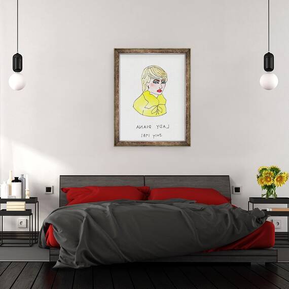Tablou inramat - Daisy de Villeneuve - Doamna Diana, 60 x 80 cm - 3- Roveli