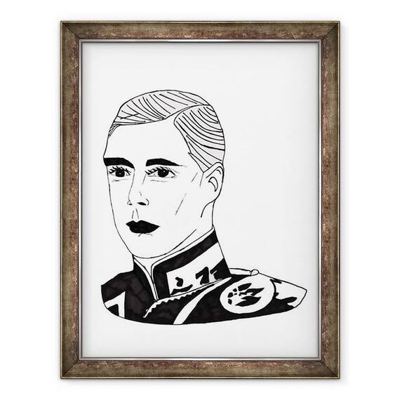 Tablou inramat - Daisy de Villeneuve - Edward al 8-lea, 60 x 80 cm - - Roveli