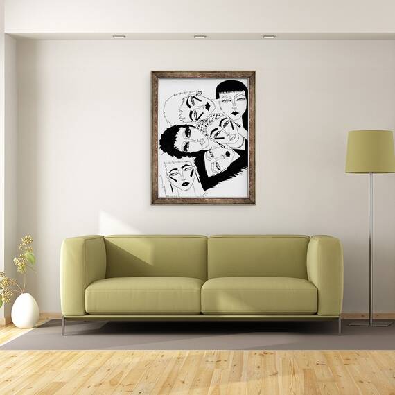 Tablou inramat - Daisy de Villeneuve - Fete, 60 x 80 cm - 2- Roveli