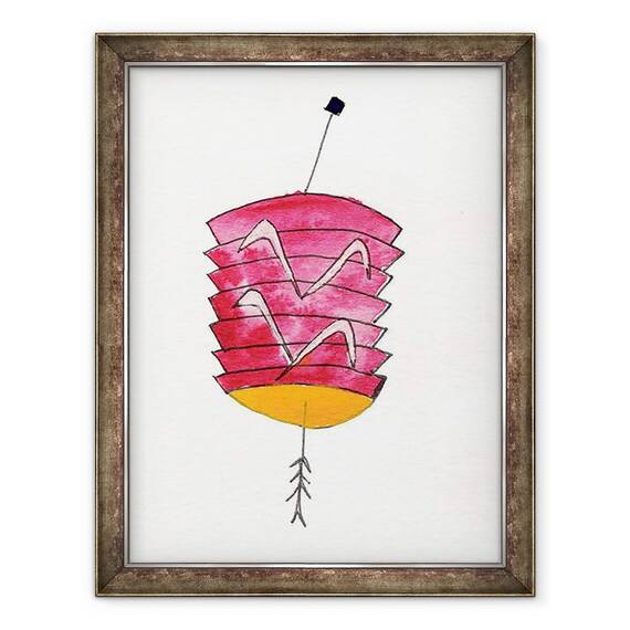 Tablou inramat - Daisy de Villeneuve - Lanterna Chineza, 60 x 80 cm - - Roveli