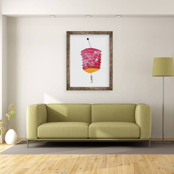 Tablou inramat - Daisy de Villeneuve - Lanterna Chineza, 60 x 80 cm - 2- Roveli