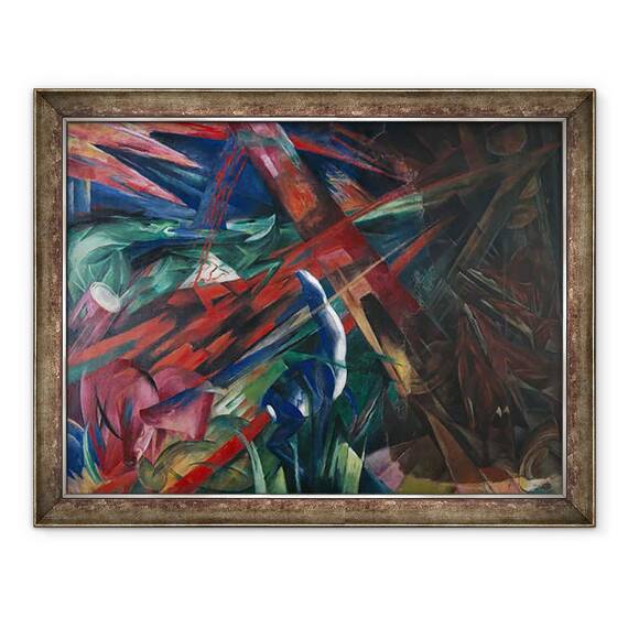 Tablou inramat - Franz Marc - Destine animale, 60 x 80 cm - - Roveli