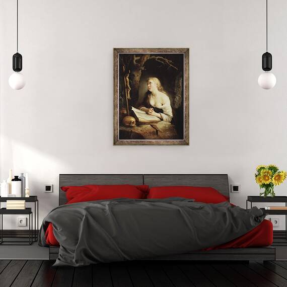 Tablou inramat - Gerard Dou - Magdalena penitenta, 60 x 80 cm - 3- Roveli