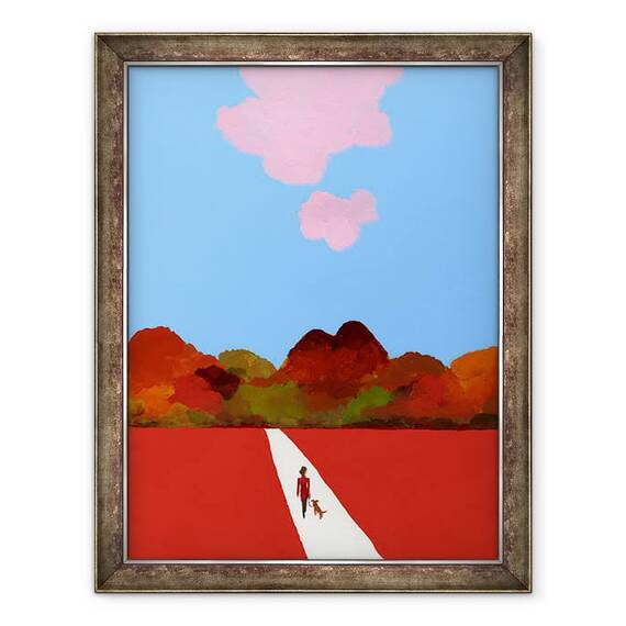 Tablou inramat - Hiroyuki Izutsu - Calea de mers pe jos, 60 x 80 cm - - Roveli