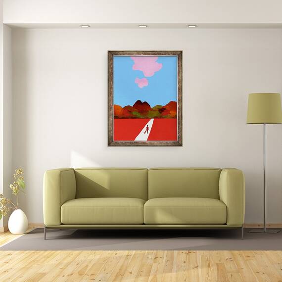 Tablou inramat - Hiroyuki Izutsu - Calea de mers pe jos, 60 x 80 cm - 2- Roveli