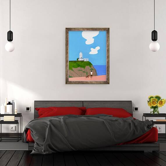 Tablou inramat - Hiroyuki Izutsu - Farul, 60 x 80 cm - 3- Roveli