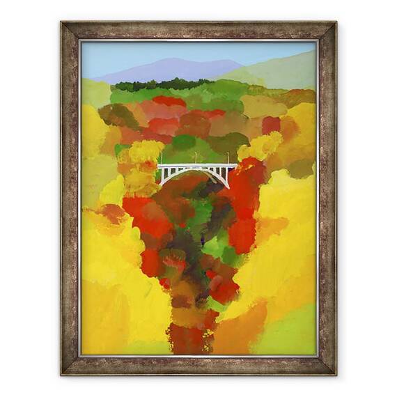 Tablou inramat - Hiroyuki Izutsu - Frunzele de toamna, 60 x 80 cm - - Roveli