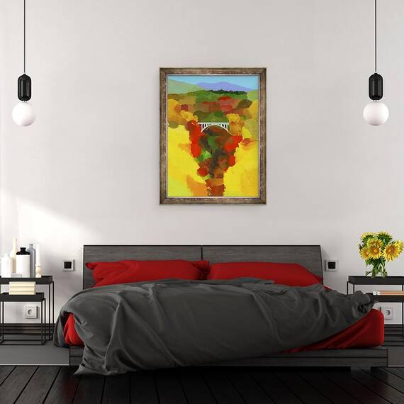 Tablou inramat - Hiroyuki Izutsu - Frunzele de toamna, 60 x 80 cm - 3- Roveli