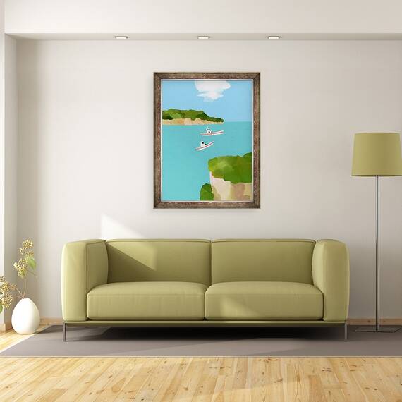 Tablou inramat - Hiroyuki Izutsu - Mare linistita, 60 x 80 cm - 2- Roveli