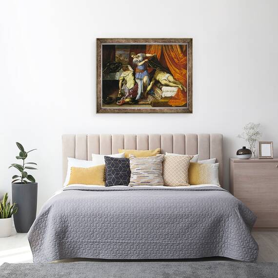 Tablou inramat - Jacopo Robusti Tintoretto - Judith si Holofernes, 60 x 80 cm - 3- Roveli