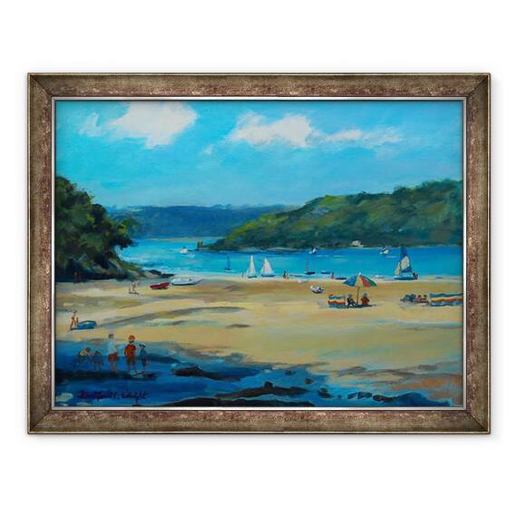 Tablou inramat - Jennifer Wright - Salcombe Mill Bay, 60 x 80 cm - - Roveli