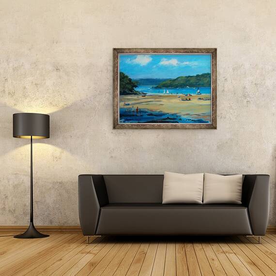 Tablou inramat - Jennifer Wright - Salcombe Mill Bay, 60 x 80 cm - 2- Roveli