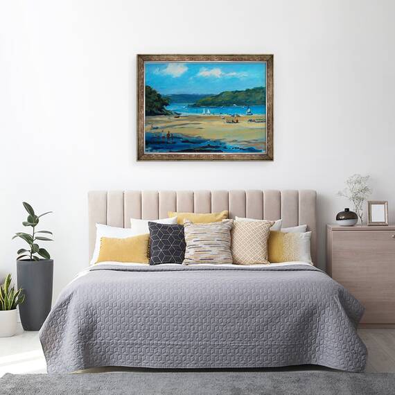 Tablou inramat - Jennifer Wright - Salcombe Mill Bay, 60 x 80 cm - 3- Roveli
