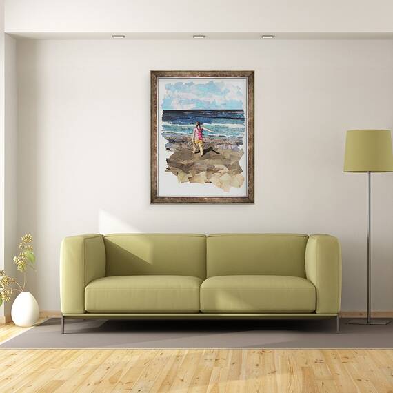 Tablou inramat - Kirstie Adamson - Sandy Shore, 60 x 80 cm - 2- Roveli