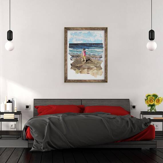 Tablou inramat - Kirstie Adamson - Sandy Shore, 60 x 80 cm - 3- Roveli