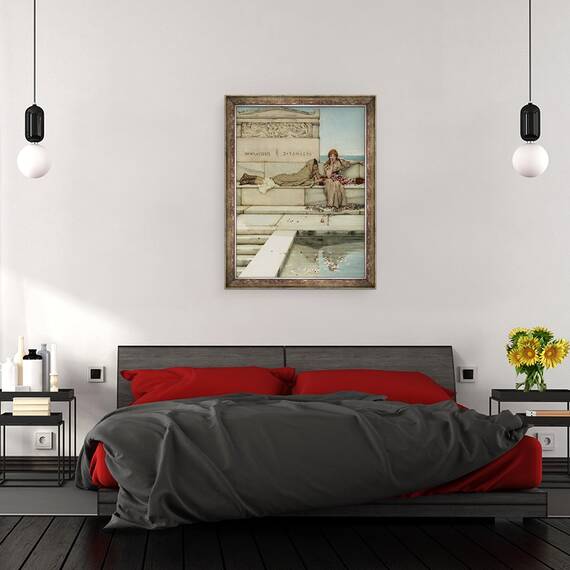 Tablou inramat - Lawrence Alma-Tadema - Xanthe si Phaon, 60 x 80 cm - 3- Roveli