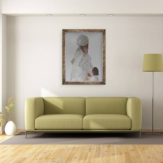 Tablou inramat - Lincoln Seligman - Batranul si copilul, 60 x 80 cm - 2- Roveli