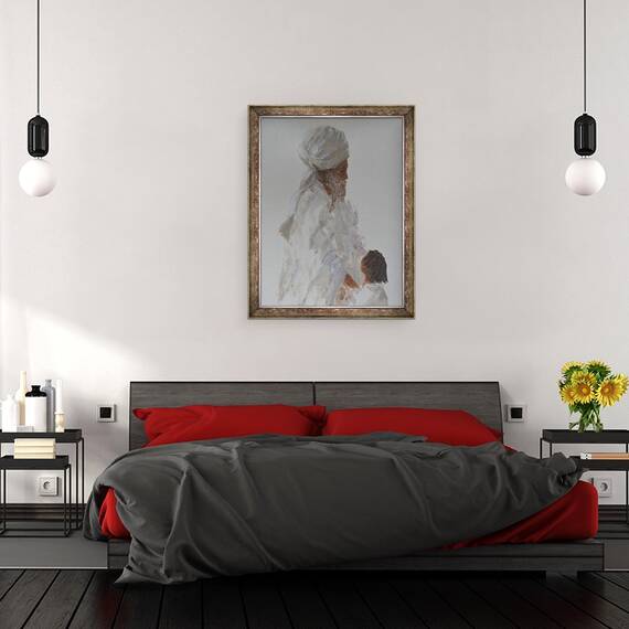 Tablou inramat - Lincoln Seligman - Batranul si copilul, 60 x 80 cm - 3- Roveli