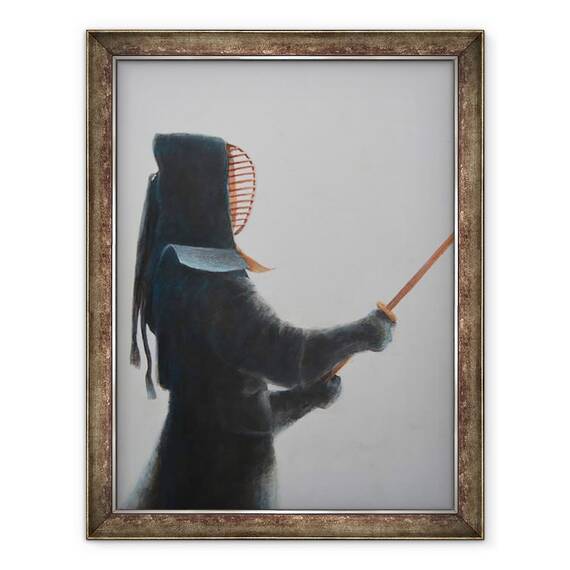 Tablou inramat - Lincoln Seligman - Luptator Kendo I, 60 x 80 cm - - Roveli