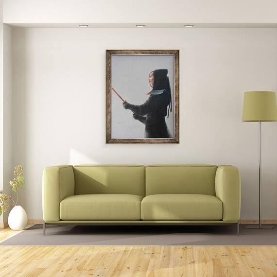 Tablou inramat - Lincoln Seligman - Luptator Kendo I, 60 x 80 cm - 2- Roveli