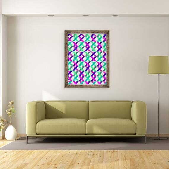 Tablou inramat - Louisa Hereford - Cruci geometrice, 2014, 60 x 80 cm - 2- Roveli