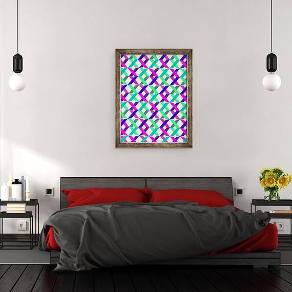 Tablou inramat - Louisa Hereford - Cruci geometrice, 2014, 60 x 80 cm - 3- Roveli