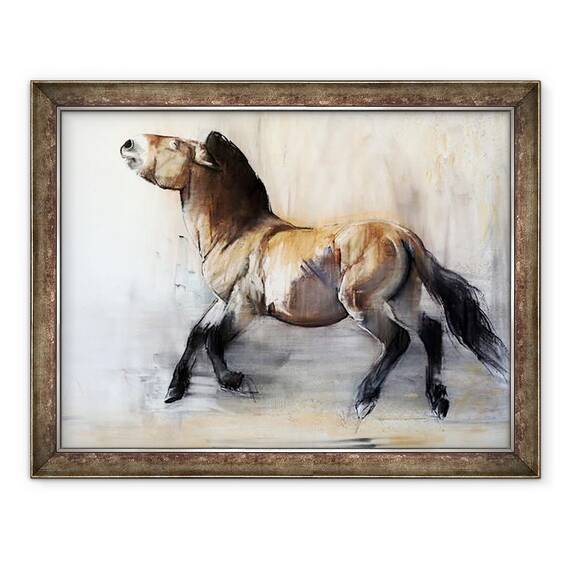 Tablou inramat - Mark Adlington - Cal antic Przewalski iarna, 2014, 60 x 80 cm - - Roveli