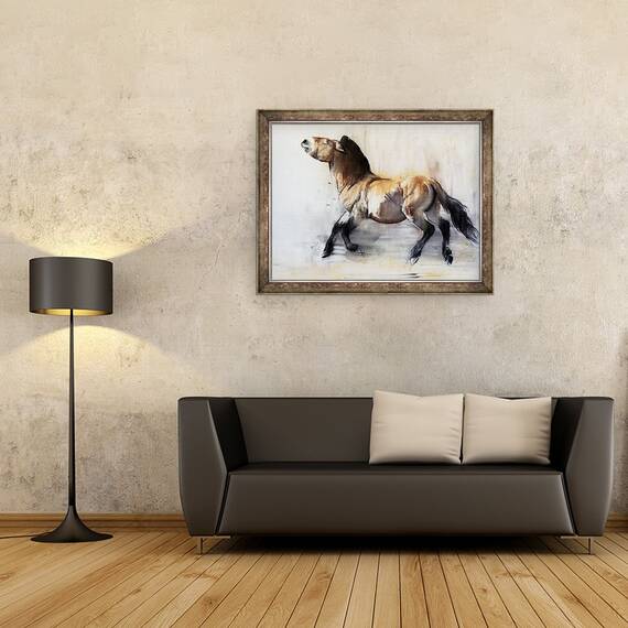 Tablou inramat - Mark Adlington - Cal antic Przewalski iarna, 2014, 60 x 80 cm - 2- Roveli