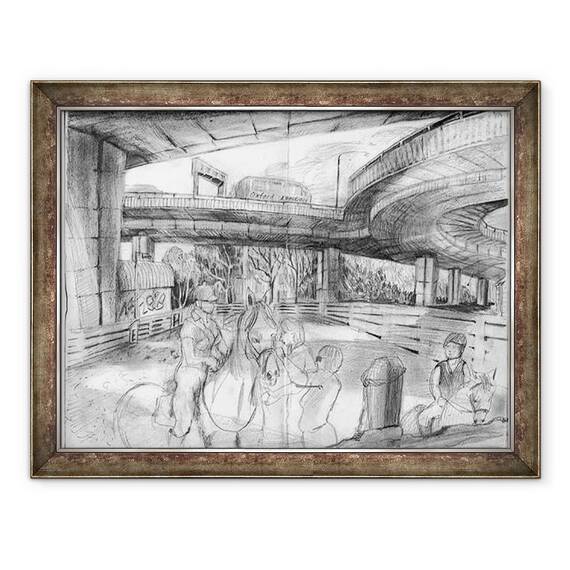 Tablou inramat - Mary Kuper - Calarie sub Westway, 60 x 80 cm - - Roveli