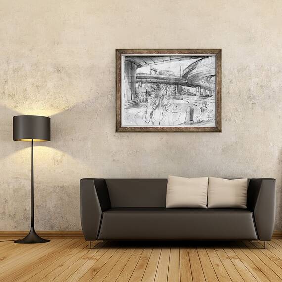 Tablou inramat - Mary Kuper - Calarie sub Westway, 60 x 80 cm - 2- Roveli