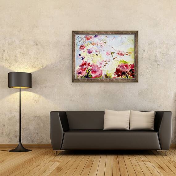 Tablou inramat - Mary Smith - flori de cires in parc, 60 x 80 cm - 2- Roveli