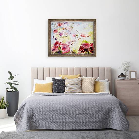Tablou inramat - Mary Smith - flori de cires in parc, 60 x 80 cm - 3- Roveli