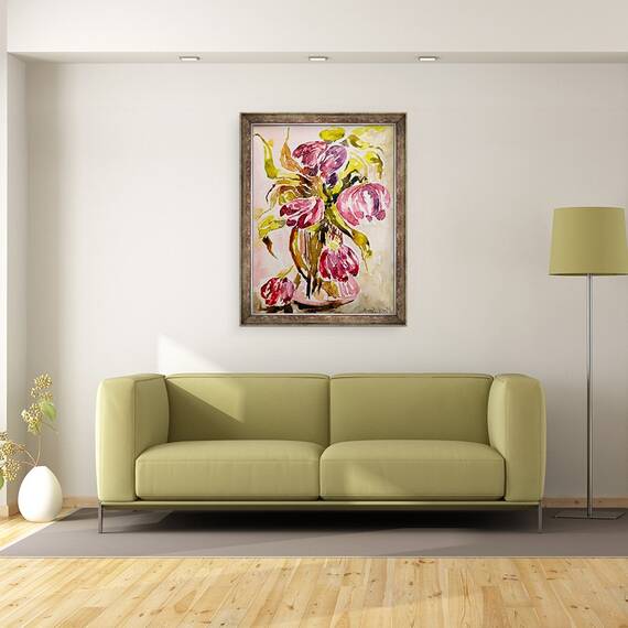 Tablou inramat - Mary Smith - Lalele, 60 x 80 cm - 2- Roveli