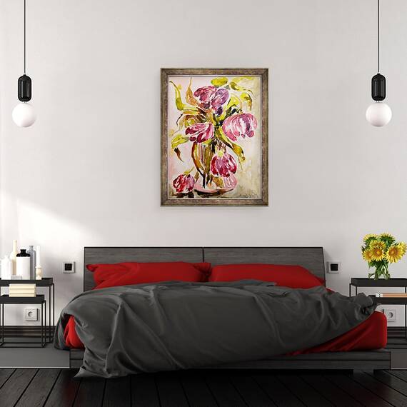 Tablou inramat - Mary Smith - Lalele, 60 x 80 cm - 3- Roveli
