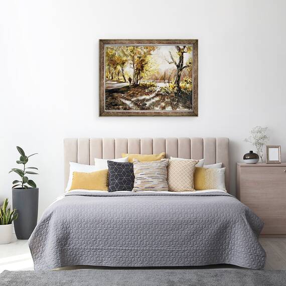 Tablou inramat - Mary Smith - Plimbare langa lacul Rudyard, 60 x 80 cm - 3- Roveli