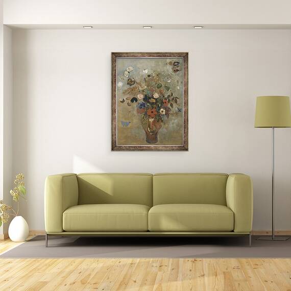 Tablou inramat - Odilon Redon - Natura moarta cu flori, 60 x 80 cm - 2- Roveli