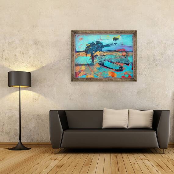Tablou inramat - Paul Powis - Dealul Crookbarrow II, 60 x 80 cm - 2- Roveli