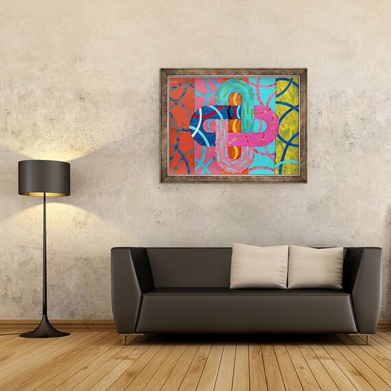 Tablou inramat - Sara Hayward - Abstract 13, 60 x 80 cm - 2- Roveli