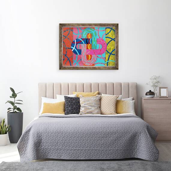Tablou inramat - Sara Hayward - Abstract 13, 60 x 80 cm - 3- Roveli