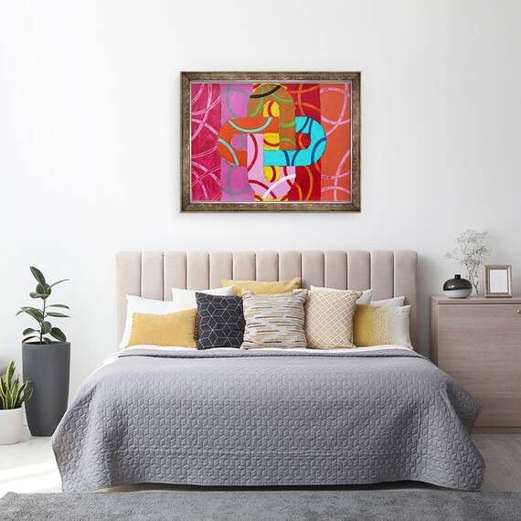 Tablou inramat - Sara Hayward - Abstract 14, 60 x 80 cm - 3- Roveli
